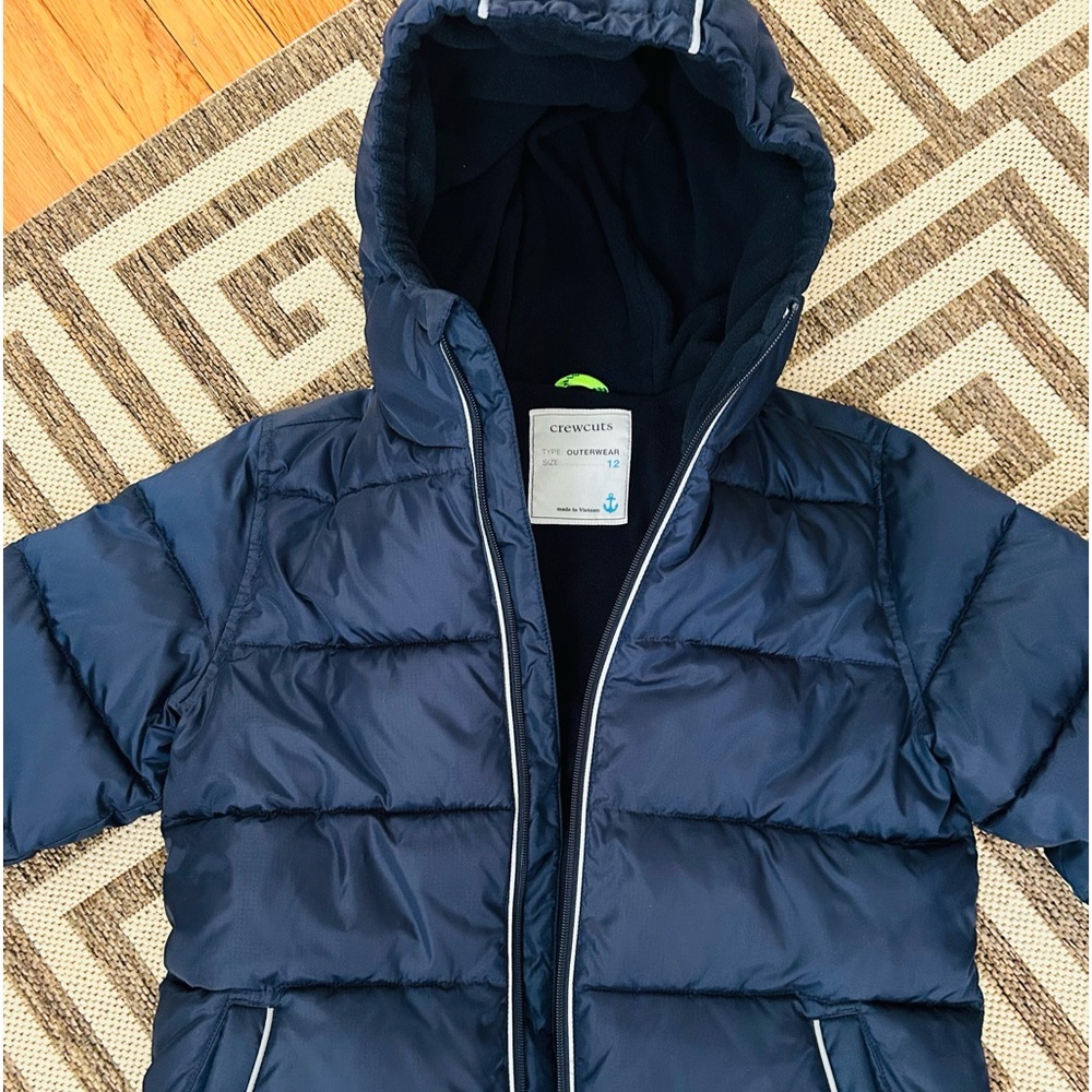 J Crew Boys Navy Puffer- like new!